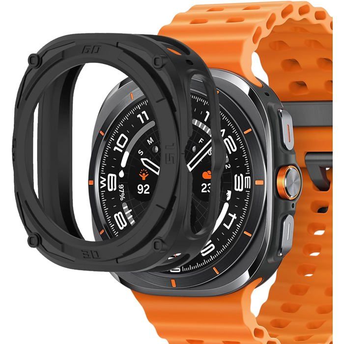 Coque de protection pour montre Samsung Galaxy-KAL-TPU Watch Ultra 47mm Souple Anti-Rayure Noir