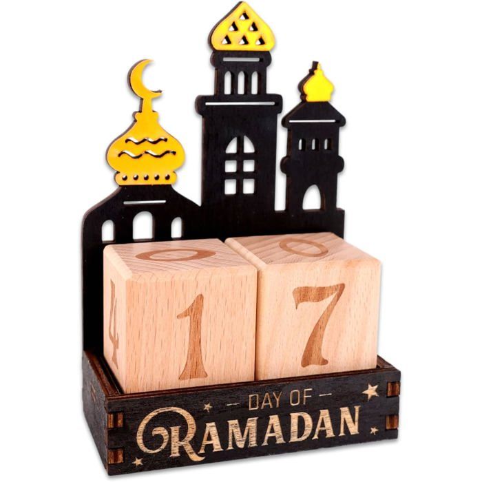 Calendrier compte à rebours du Ramadan Chocolat – Bleu et argent Calendrier compte à rebours du Ramadan Chocolat – Bleu et argent