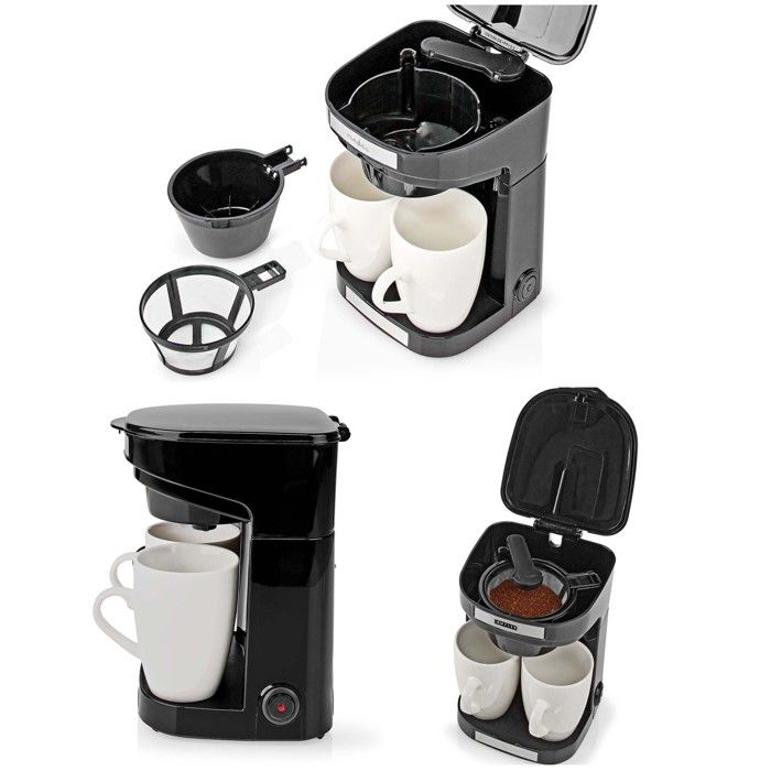 Cafetière électrique 2 tasses - LIVOO - Duo - 450 W - 0 25 L - Filtre nylon réutilisable