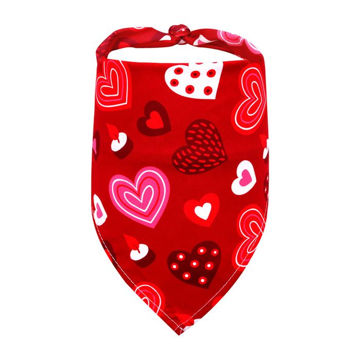 Bandana pour chien - Phoesky - Forme de cœur - Polyester - 63x42x42 cm - Convient aux chiens moyens et grands