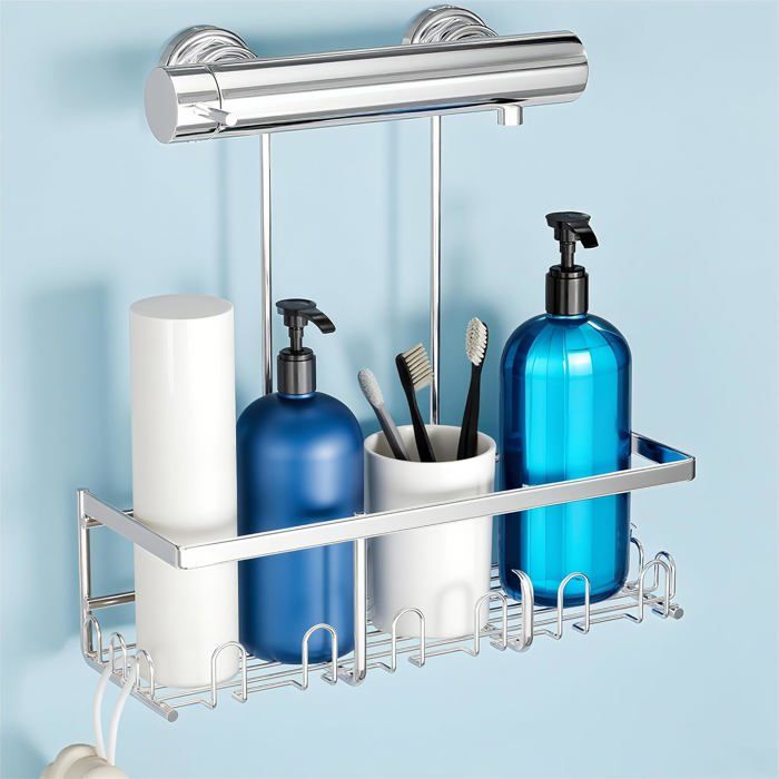 Étagère de douche suspendue - SWAPY - Sans perçage - Matériau anti-rouille - Installation facile