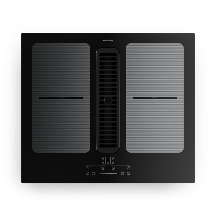 Plaque à induction avec hotte intégrée - Klarstein Full House - 4 zones de cuisson - Fonction Boost - Klarstein
