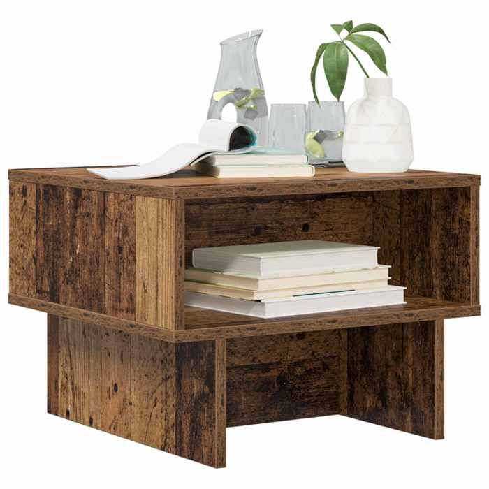 Petite Table - Marron - Table basse/du Thé - Bois ancien 48x46x35 cm Bois dingénierie T6276
