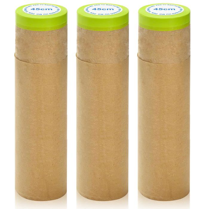 Rouleaux de papiers de masquage kraft - 45 cm x 9 m - Bâche de protection peinture pour meubles voiture et sol