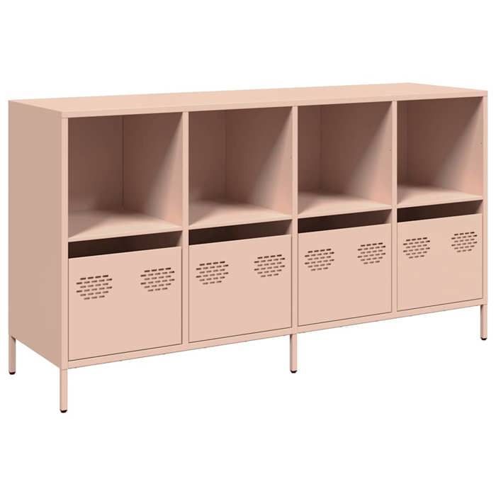 Buffet(1 pc) Commode Vaisselier Meuble Rangement rose 135x39x73 5 cm acier laminé à froid B6931