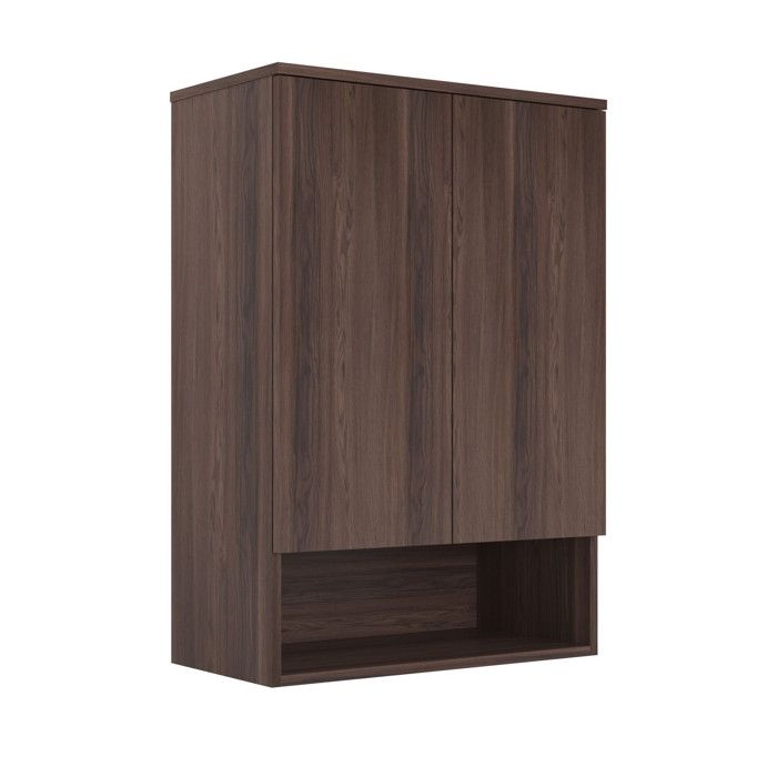 Armoire de Salle de Bain Bosco Lume 70 - 70 x 36 x 100 cm - Dark Walnut Armoire de Salle de Bain Bosco Lume 70 - 70 x 36 x 100 cm - Dark Walnut