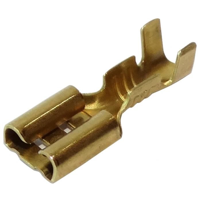 Aerzetix 100x Cosses /électriques femelle plate 4.8mm 0.8mm 0,5-1mm2