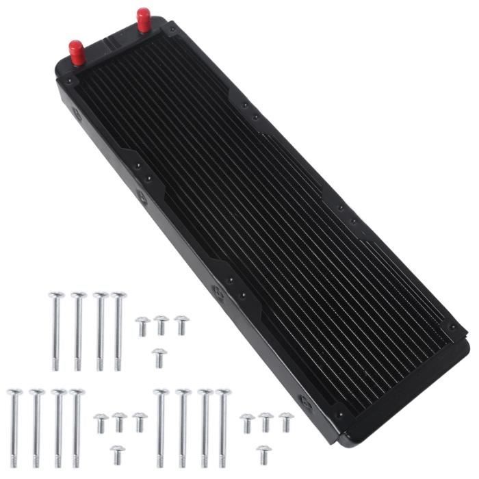 Radiateur Refroidissement Liquide PC - 18 Tubes Aluminium, 240 Mm, Noir - Pour Watercooling CPU Haute Performance - 5