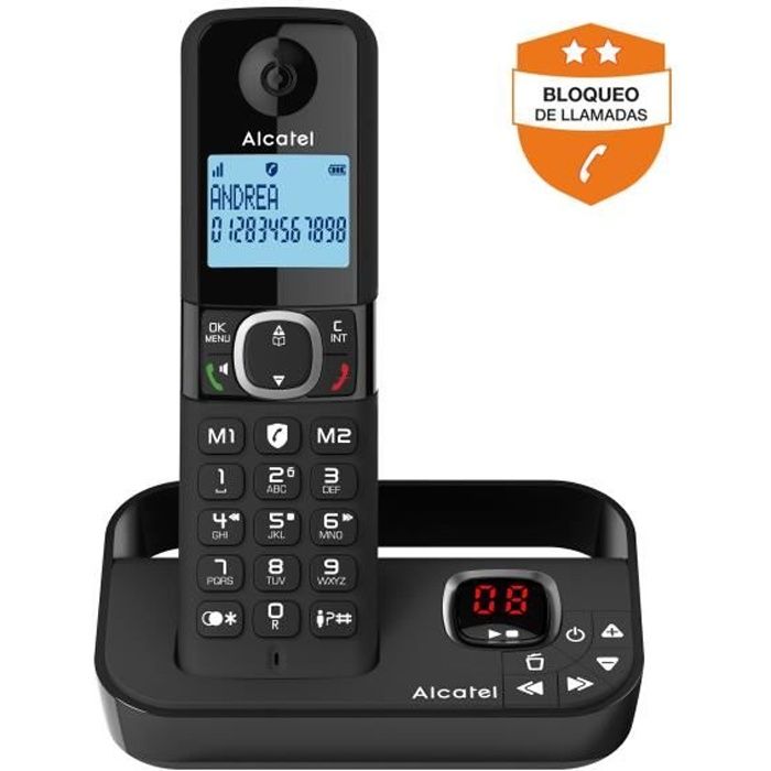Téléphone sans fil ALCATEL F860VOICENOIR