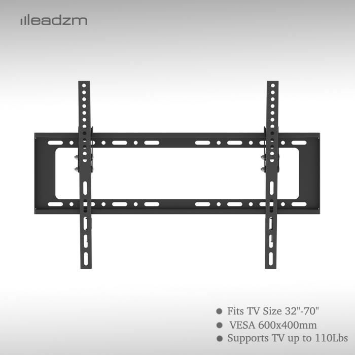 LEADZM 32-70 pouces Double pendule grande Base TV Stand Tmds-101 roulement 50Kg / Vese600 * 400 / supérieur et inférieur 0 ~ 10 °