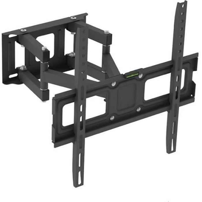 Support TV mural inclinable et pivotant à double bras 3D 400x400mm 26 "-55"(66 à 139.7 cm)