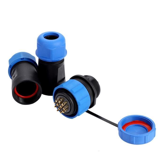 Conector SP21 Macho-Hembra 12 Pines Impermeable IP68 - Para Caravana, Furgoneta Y Automoción, 5A