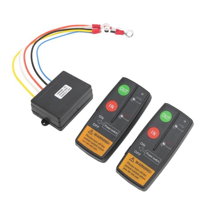 Ej.Life Ensemble de Contrôleur de Treuil, Contrôleur de Treuil électrique à Télécommande Universelle sans Fil avec Récepteur 434MHZ pour Camion ATV