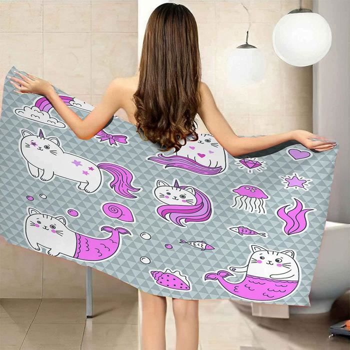 La Petite Sirène - Serviette De Plage Personnalisée Pour Enfant - Vive