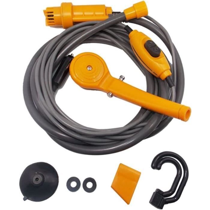 Douche de camping portable, douche de randonnée avec pompe submersible