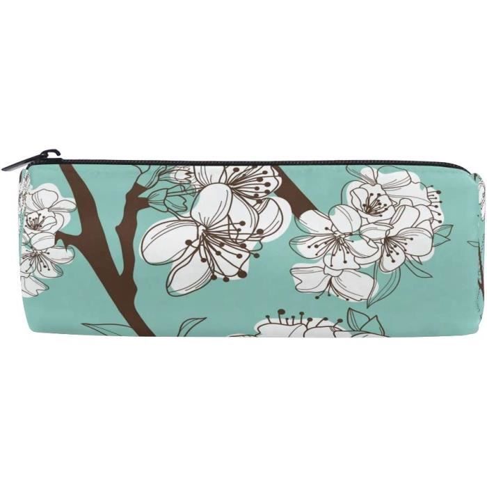 Trousse à Crayons Scolaire Série Fleurs, Marque Novago - Neuf, Idéal Pour La Rentrée