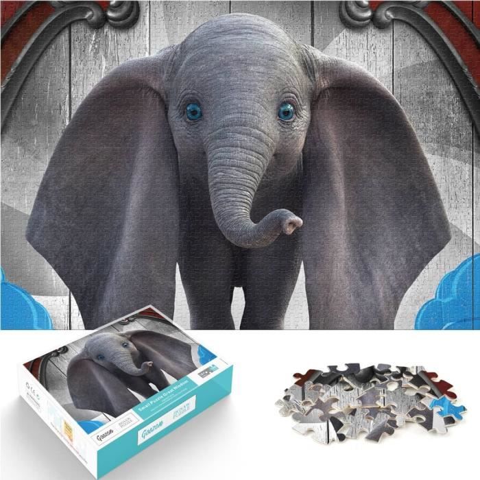 Puzzle En Bois éducatif - Famille éléphant - Casse-tête Enfant Et Bébé