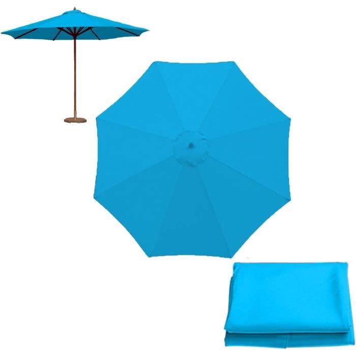 Housse De Remplacement Demi-Parasol 300cm 5 Baleines - Toile Pour Parasol De Jardin, Terrasse, Balcon - 9