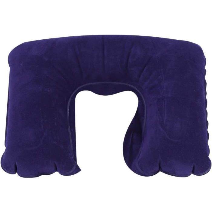 Oreiller De Voyage Mémoire De Forme En C - Confort Cou Et Nuque Pour Avion, Train, Canapé - Housse Velours Lavable - 6