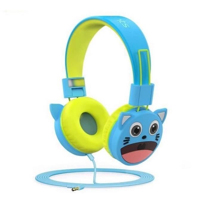 Casque filaire audio enfant Chat Bleu volume limité - Compatible lunii  fabrique à histoires / telephone / tablette / nintendo switch - Cdiscount  Jeux - Jouets