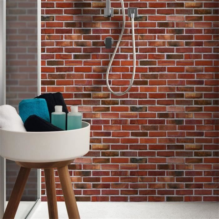 Sticker mural 3D Brique Effet Pierre autoadhésifs Autocollant Mural