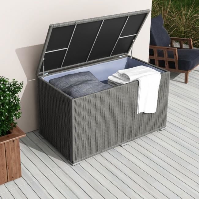 Coffre de rangement jardin 950L anthracite - Cdiscount Jardin