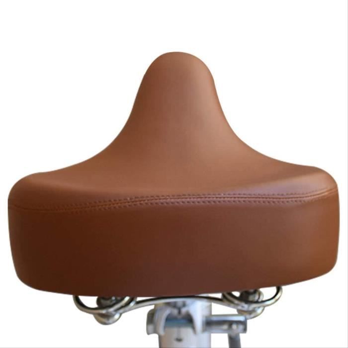 Selle de selle vélo blanche rétro rivetée goujons de coussin de vélo de