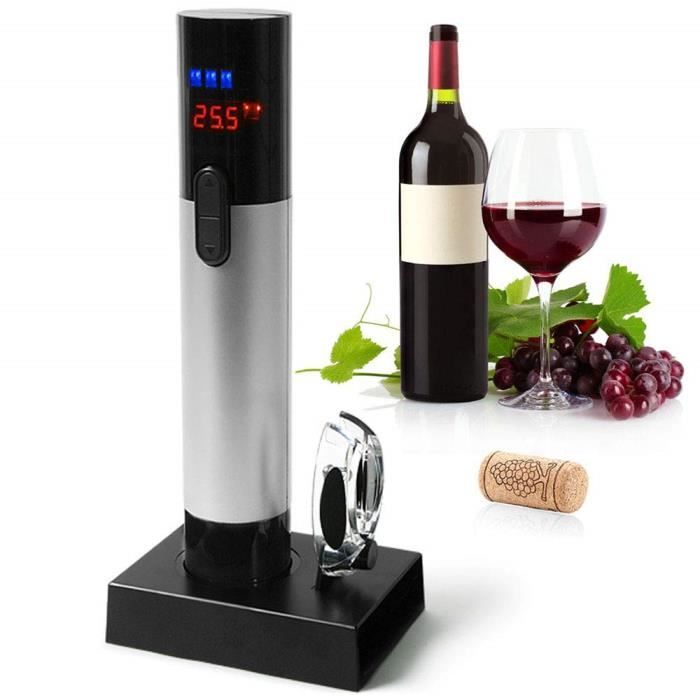 Tire-bouchon électrique Rechargeable - Ouvre Bouteille Sans Effort - Avec Socle Chargeur - Cadeau Vin