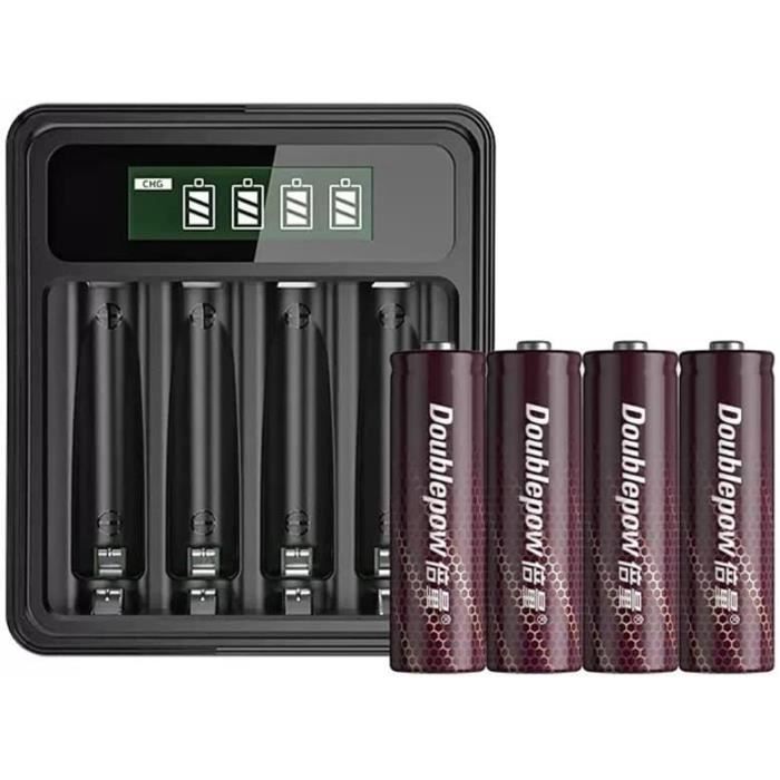 Batterie Rechargeable n°5 Rechargeable n°7 Ensemble Haute capacité Chargeur  Universel Cinq Sept 1,2 V NiMH (Size : No. 5)[700] - Cdiscount Auto