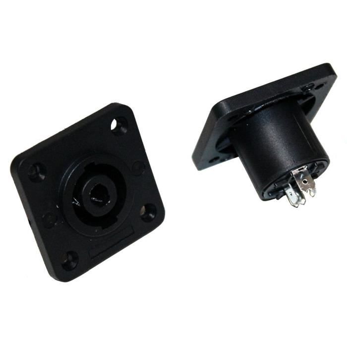 2 prises chassis SPEAKON 4 broches pour enceintes Cdiscount TV Son Photo