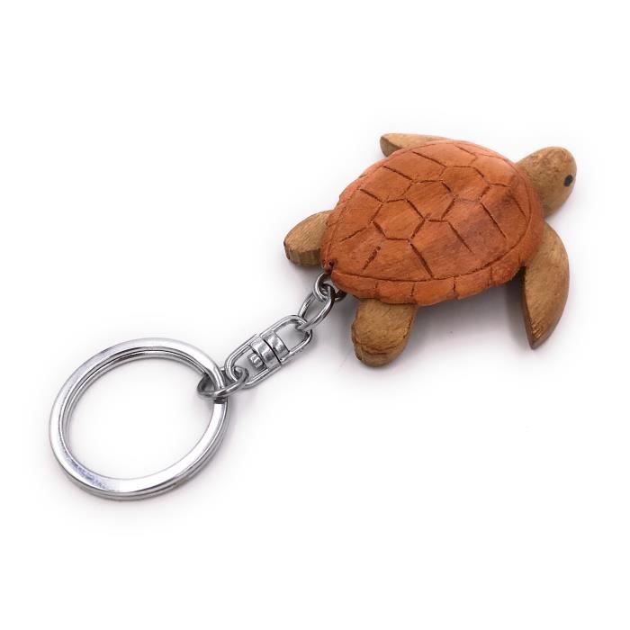 Onwomania porte-clé en bois coquillage tortue animal reptile prédateur  pendentif charme - Cdiscount Bagagerie - Maroquinerie