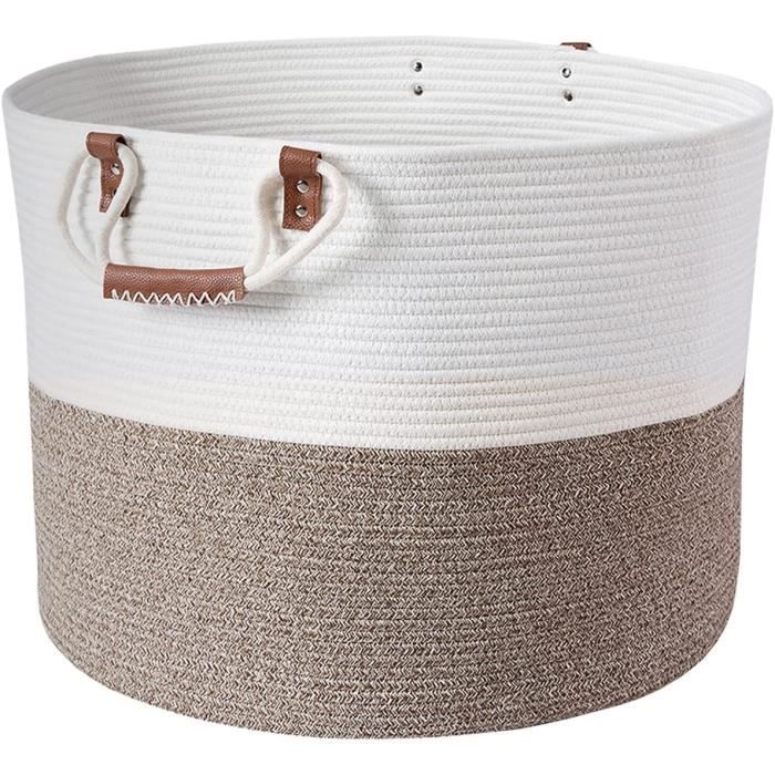 Panier De Rangement Panier En Coton Tissé Panier à Jouets Pour Enfants Panier Cadeau Support De Rangement 24 X 17 Cm Blanc 1pc 92017312