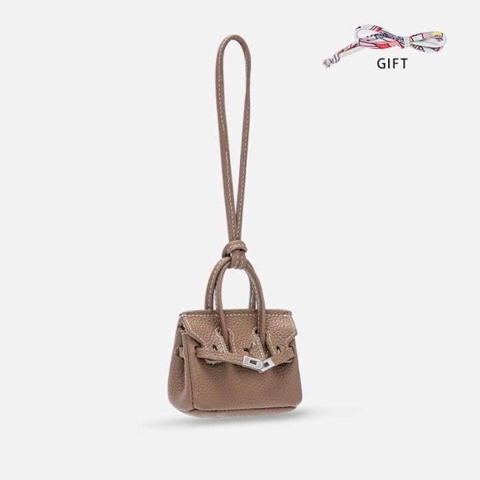 ETUI A CLE,Mini sac à main de luxe en cuir véritable pour femmes