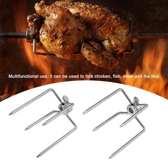 Fourchette de barbecue - Inox - 2PCS - 43x26 pouces - Durable - Facile à nettoyer