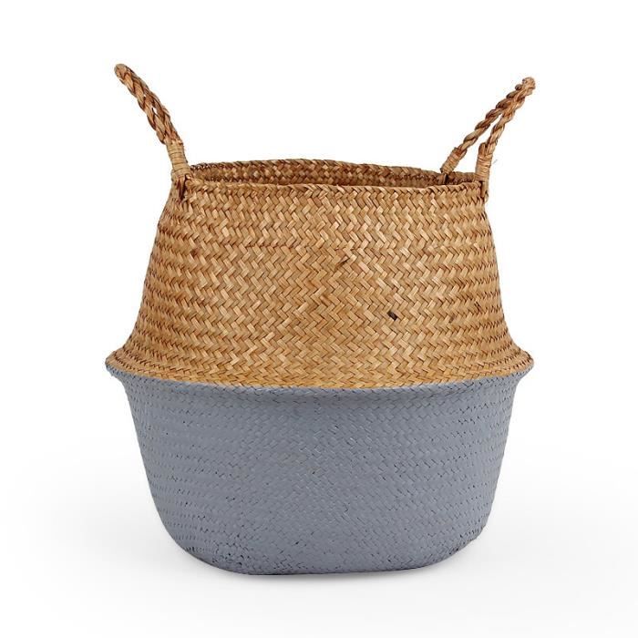 Panier De Rangement Avec Couvercle, Panier à Linge Sale En Rotin, Panier à Linge Sale De Grande Capacité, Seau De Rangement Divers, Panier En Osier