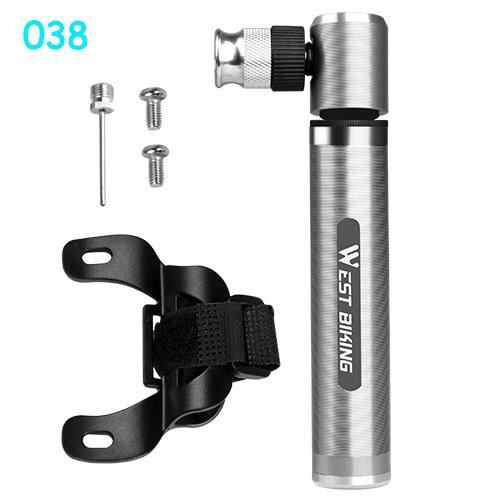 Pompe à main vélo pour valve Presta, Schrader ou Dunlop