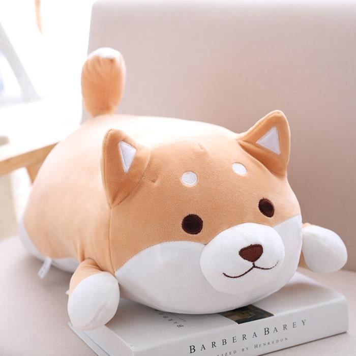 Oreiller,Animal mignon et doux, grosse peluche, motif chien Shiba Inu, pour  bébé, oreiller dessin animé, bonne - 50-55cm[E70]