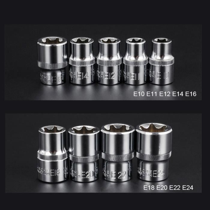 Clé à Douille 1/2 Torx Femelle E-22