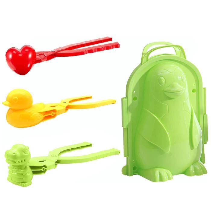 Lot De 6 Moules à Boules De Neige Enfant - Jouets D'Hiver Avec Formes Dinosaure, Cœur, Ours - Diamètre 7 Cm