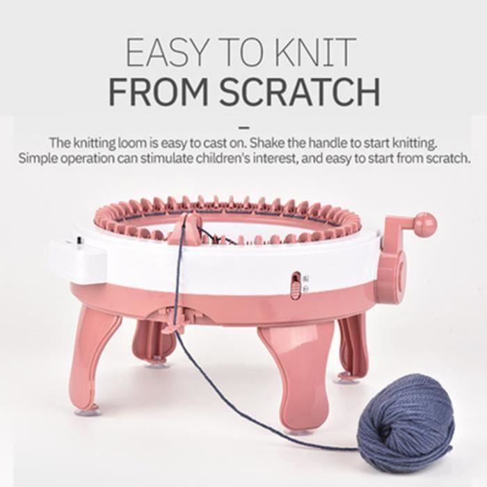 Ejoyous Kit Métier à Tricoter En Forme De 8 – Anneaux Longs Avec Crochets & Aiguilles, Ensemble Complet Pour Débutants, Écharpes, Chapeaux & Couvertures