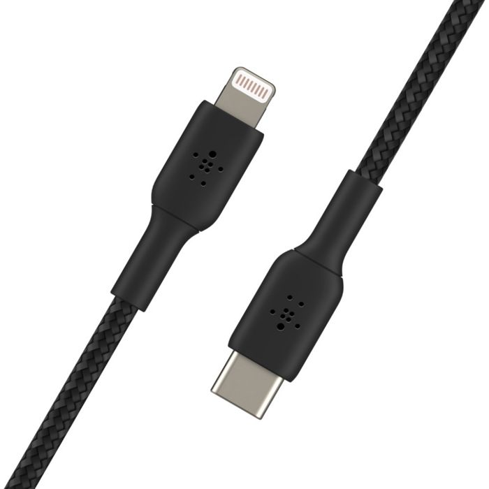 BELKIN Lightning to USB-C Câble Braid 1M Black