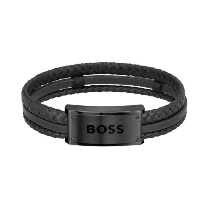 Bracelet Cuir Bleu Homme Fait Main En France - Fermoir Magnétique Acier