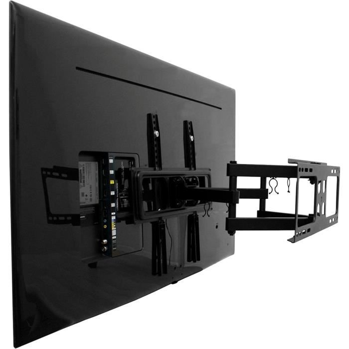 BONTEC Support Mural TV pour Les Écrans Incurvés et Plats LCD/LED/OLED de  26 à 65 Pouces, Support TV Mural Inclinable pour Téléviseur jusqu'à 55 kg,  Max VESA 400 x 400 mm, Niveau à Bulle Inclus : : High-Tech