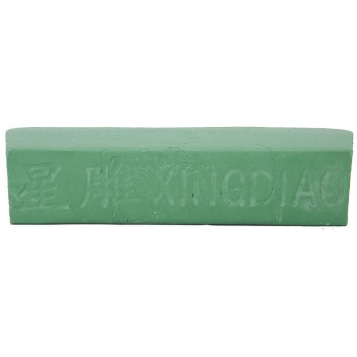 Pâte à Polir Verte Fine Pour Métaux - 110x35x25 Mm, Pour Aiguiser Couteaux, Cuir, Strops