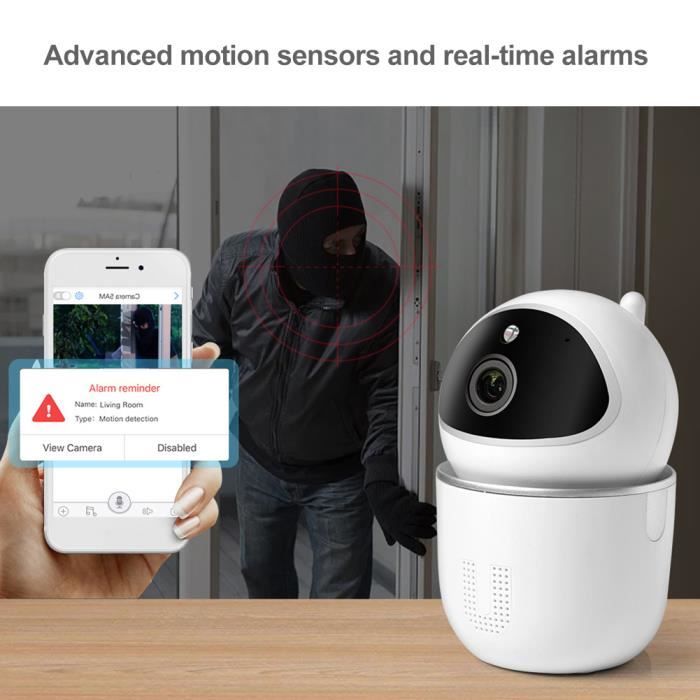 Mini Caméra WiFi HGYGHO 1080P - Détection Mouvement, App IOS/Android, Pour Intérieur