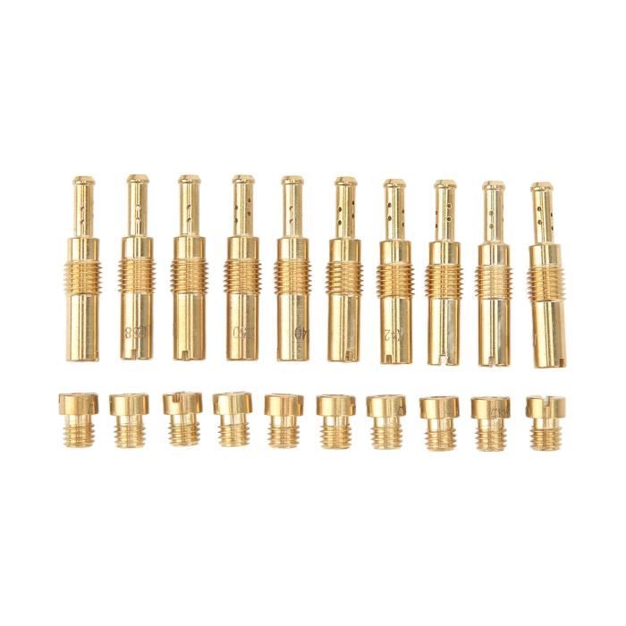 Garosa Carburetor Slow Pilot Jets, Metal Carburetor Main Jets Set 20