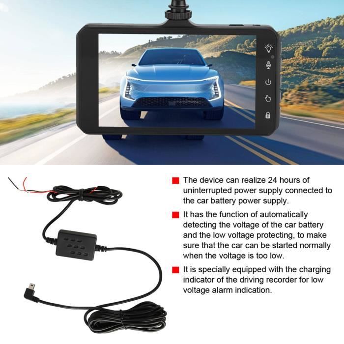 Kit D'alimentation Durcie USB-C Pour Dashcam - 3,5 M, 12-24V à 5V, Protections Intégrées, Pour Installation Permanente