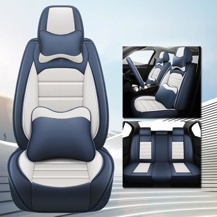 Shkalacar Housses De Siège Auto En Cuir PU - Lot De 9 Pièces Universel Pour Voiture Et SUV