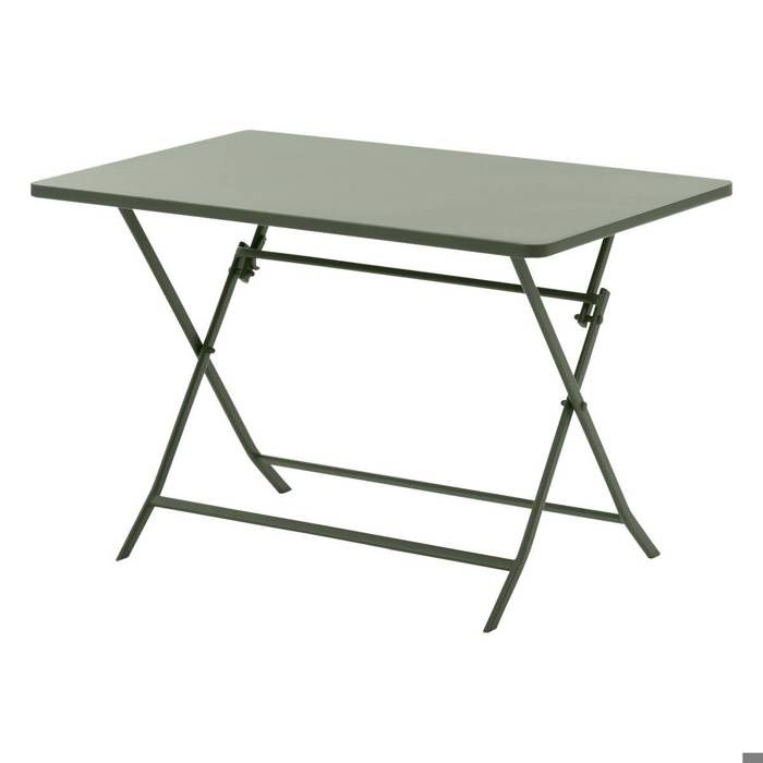 Table de jardin pliante rectangulaire Greensboro vert laurier 4 places en acier - Hespéride Table de jardin pliante rectangulaire Greensboro vert laurier 4 places en acier - Hespéride
