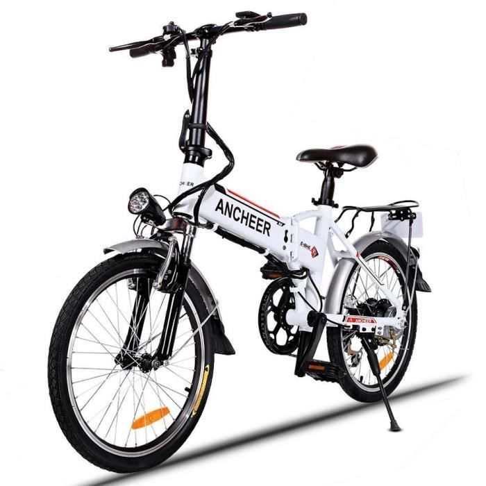 Vtt 18 7 Velo De Montagne Roue Aluminium Alliage Cadre Pliant Blanc Prix Pas Cher Cdiscount